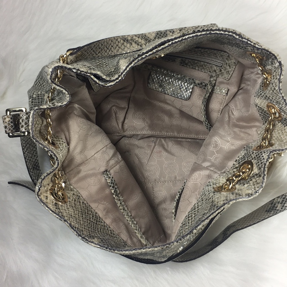 Michael Kors Python Embossed Leather Purse - Picture 5 of 8